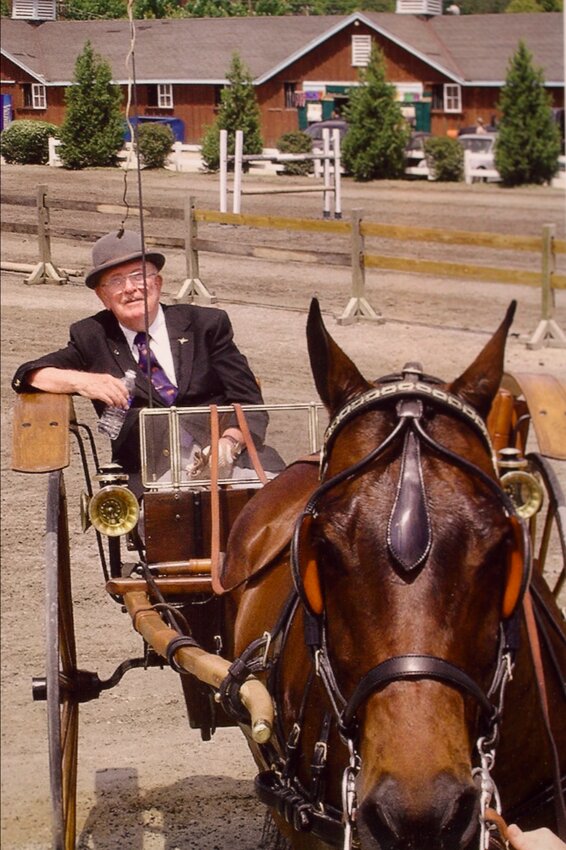 Dr.Tom Fitzpatrick and his horse Seamus were regulars at the Devon Horse  Show.