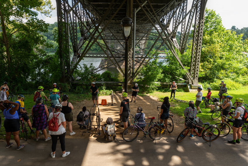 Ghost Ride, a three-mile bike ride departing from East Falls Inn Yard Park, follows a protected bike lane on MLK Drive, Sept. 6-20.