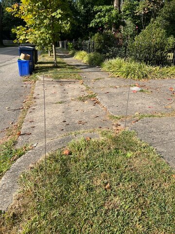 The metal sign post remained standing after unknown thieves stole Jeff Duncan's  Kamala Harris sign.