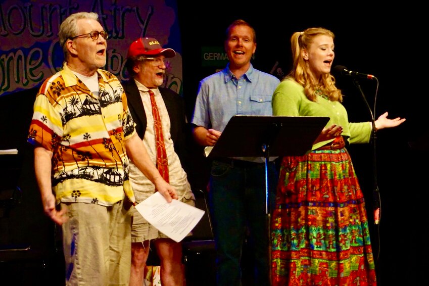 Jim Harris (left to right), Ed Feldman, Chris Seifert and Maria Pfender bring the laughs to any production by Mt. Airy Home Companion.