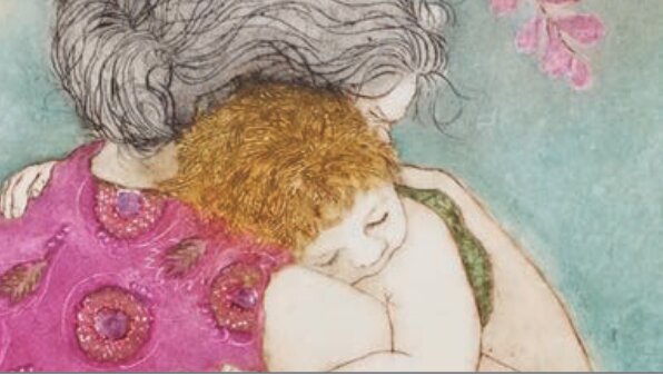 Artist Emily Ennulat-Lustine says a printmaking class she took at the Abington Art Center in 2000 had a transformative effect on her work, but family is her most significant influence.