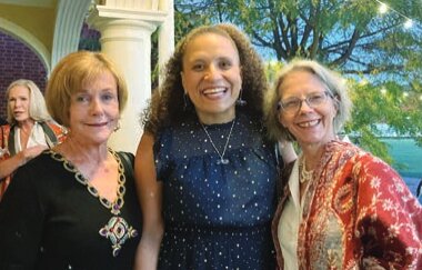 The Chestnut Hill Local&rsquo;s new publisher, Daralyse Lyons (center) attended the 2024 Chestnut Hill Community Association's annual gala with Kathi Clayton, board chair of the Chestnut Hill Community Fund (left) and Carla Robinson, Chestnut Hill Local editor (right).