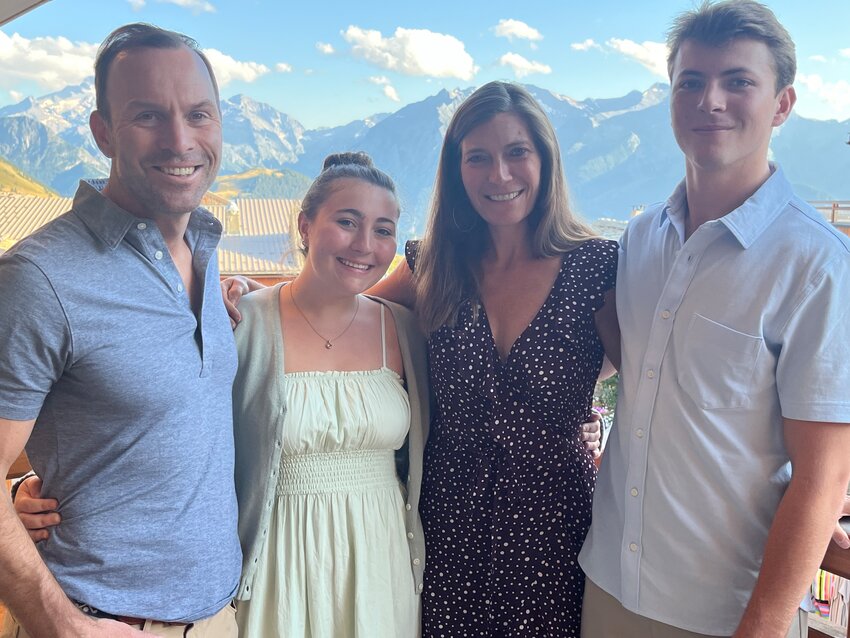 Chestnut Hill residents Ed and Isabel McDevitt, who formerly lived in Colorado, enjoy the outdoors with their children, Sophie and Charlton.