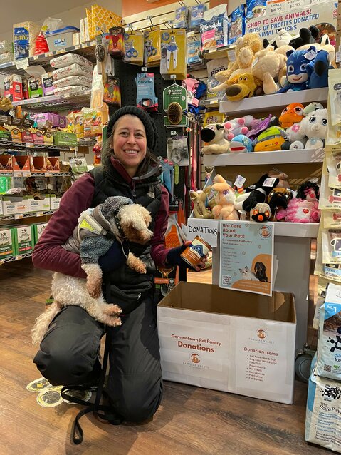 Aminda Edgar, founder and executive director of Familiar Hearts, seeks to launch the Germantown Pet Pantry with donation bins at local businesses like Weavers Way Across the Way in Mt. Airy.