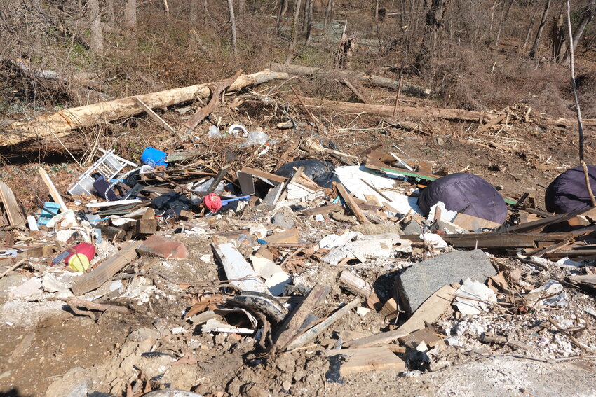 On March 4, Philadelphia Parks and Recreation showed up at the Alden Park &lsquo;trash mountain,&rsquo; which is on a steep hill, to assess the safest way to haul it away.