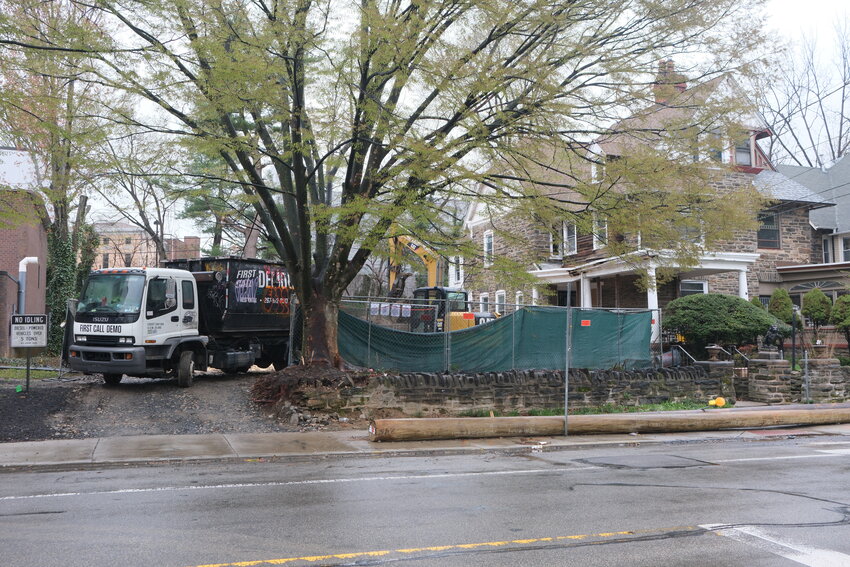 Merakey Total Health is currently demolishing two turn-of-the-century twin homes at 29-31 E. Mt. Airy Ave. to make room for a parking lot.