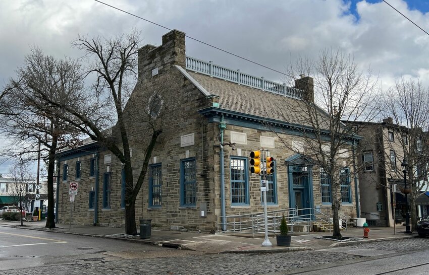 Five elements of the interior of the Germantown Trust Company Building - including a gold floor plaque - will be preserved.