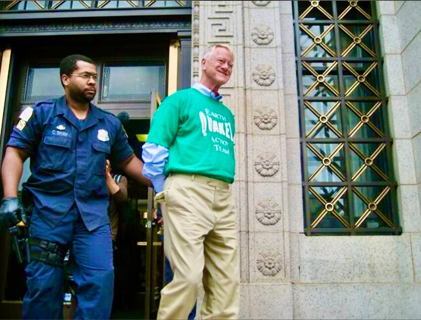 Non-violent peace activist George Lakey has been arrested dozens of times,  always with a smile on his face.