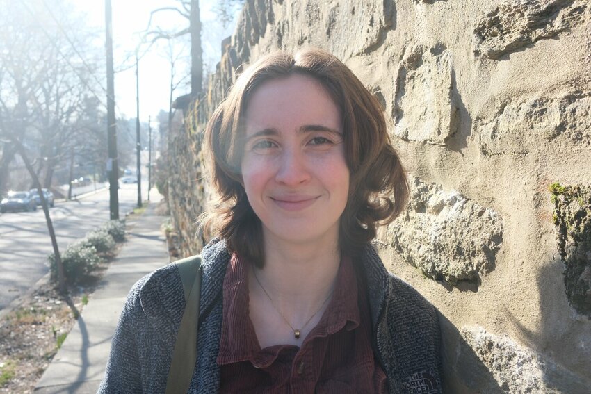 Maggie Dougherty on a walk in Mt. Airy.