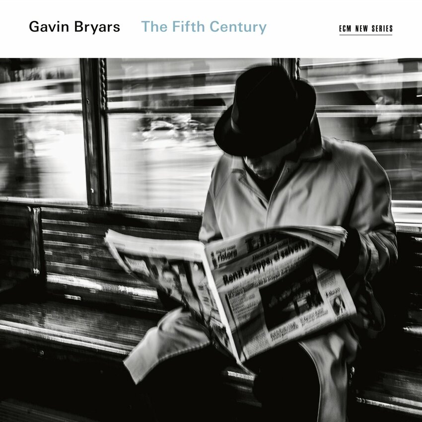 Composer and bassist Gavin Bryars on the cover of the &ldquo;The Fifth Century,&rdquo; the Grammy-winning classical and choral studio album by Bryars, conducted by Donald Nally, and performed by The Crossing choir with the saxophone quartet PRISM.