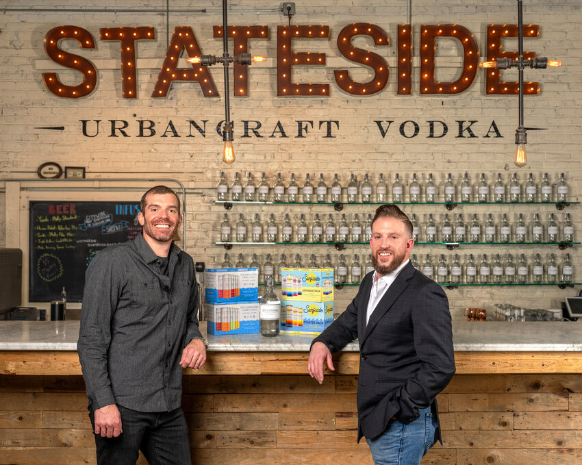 Bryan (right) and Matt Quigley have taken their business from their parents&rsquo; basement in Fort Washington to a distillery in Kensington.