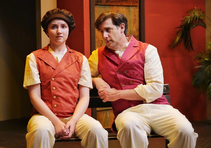 (From left) Heather Birmingham plays Viola and Matt Matt Rydzewski is Duke Orsino in The Stagecrafters Theater production of &ldquo;Twelfth Night,&rdquo; running through June 29.
