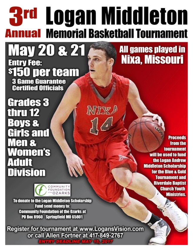 Sign up now for Logan MIddleton Memorial Basketball Tournament ...