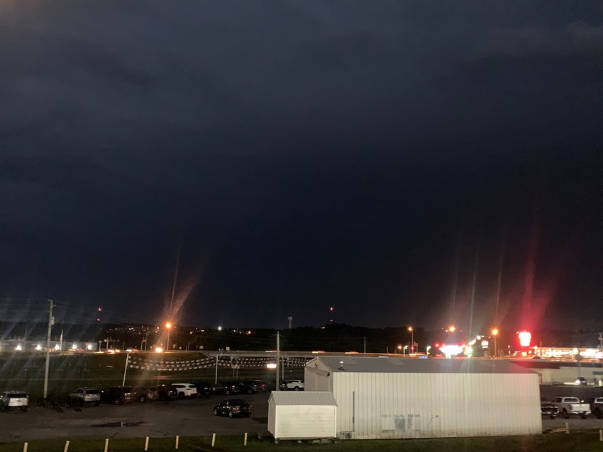 CLOUDS COVER THE SKIES OVER OZARK on a stormy Saturday night. The Ozark Board of Aldermen enacted a Dark Skies ordinance crafted to reduce light pollution in July 2021.