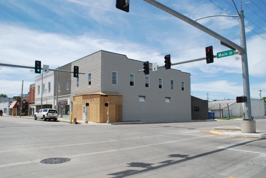The north side of the building at 101 North Main Street, seen in this 2017 file photo, will be painted to feature a mural that welcomes people to Nixa.