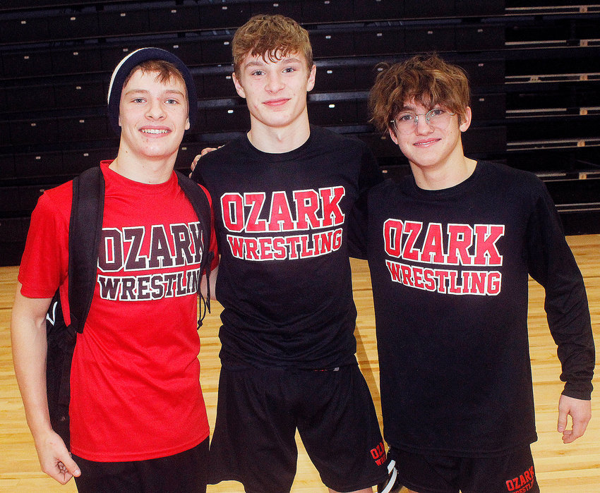 OZARK&rsquo;S CADEN HARRINGTON, KEATON HURST AND DAMIEN MOSELEY are hoping to earn State berths as freshmen for the Tigers.