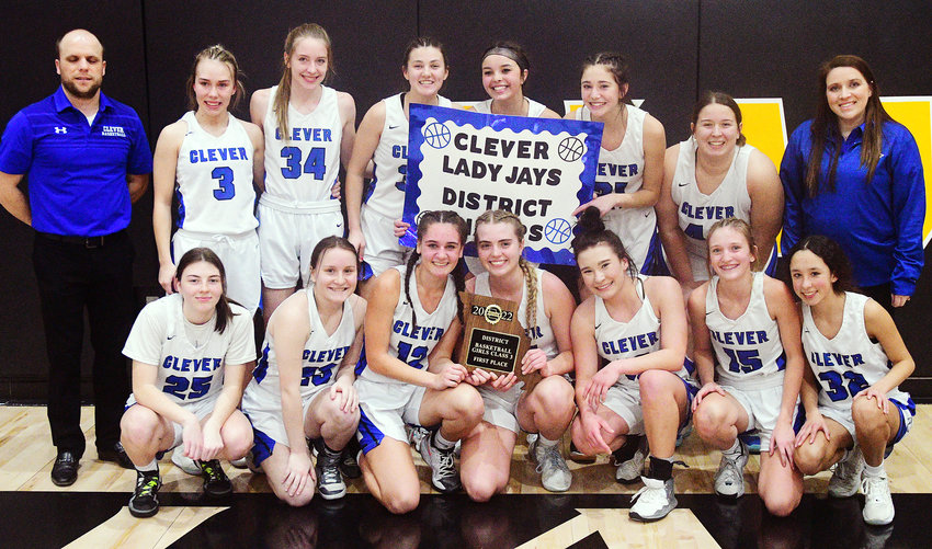 CLEVER&rsquo;S GIRLS BASKETBALL TEAM is all smiles after winning the Class 3 District 12 championship Saturday.