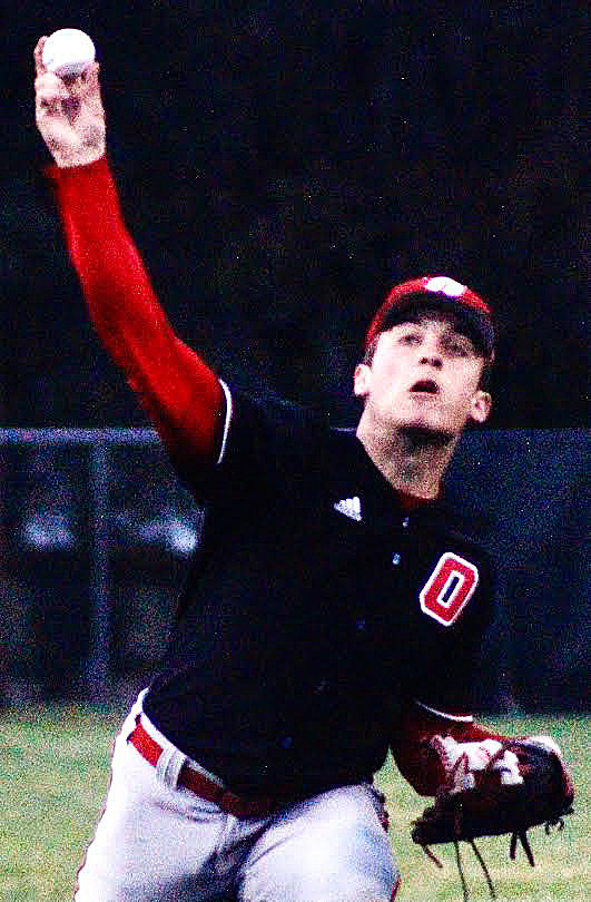 OZARK'S RYAN WOOD eyes a delivery home at Parkview on Tuesday.