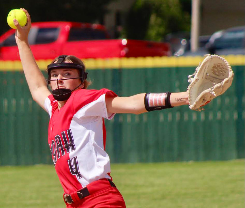 OZARK'S JORDYN FOLEY eyes a delivery home during the Ozarks Fall Festival over the weekend.