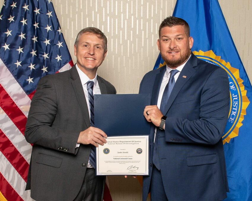 Chief Justin Arnold graduated from the FBI National Command Course Session #4 on May 19, 2023.