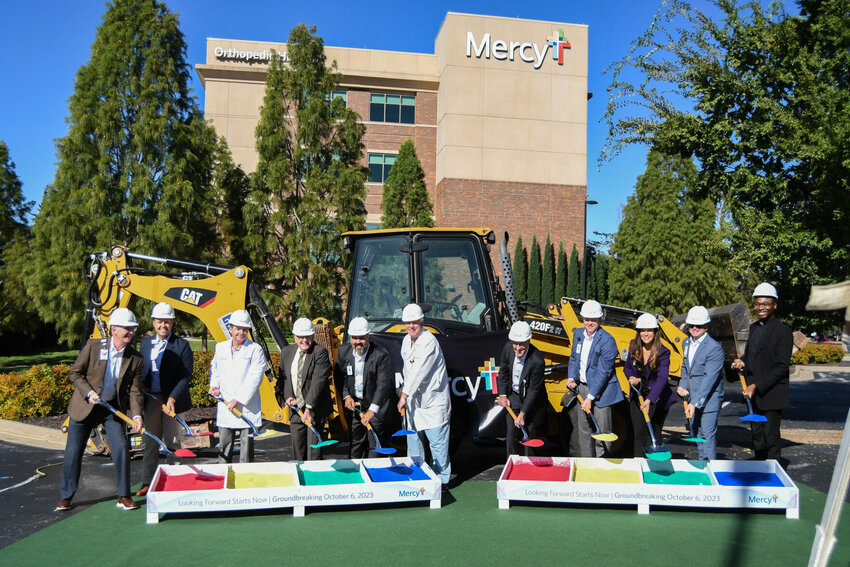 A groundbreaking for Mercy Hospital&rsquo;s new emergency department in Ozark was held on Oct. 6, 2023.