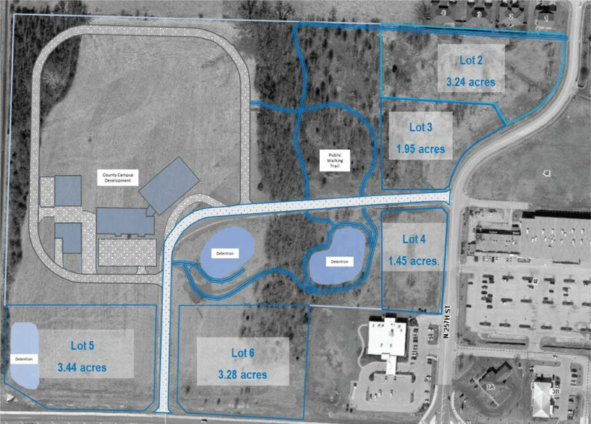 Conceptual site plan at the Christian County Government Plaza, which is located conveniently between the City of Ozark and the City of Nixa.