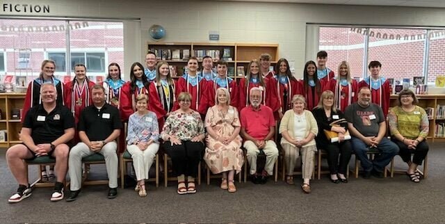 Last month, Finley River Community Foundation awarded $29,550 in scholarships. Pictured are the winners and donors who were in attendance for the presentation.
