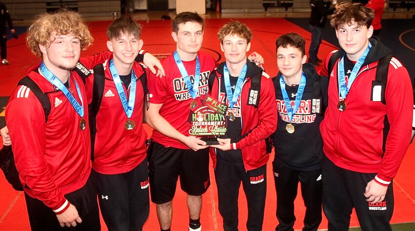 OZARK'S RUBEN ARVIZU, TEAGON PATTERSON, DAYTON MOISON, KEATON HURST, COLTON WILSON AND ISAIAH COLLINS all won Kinloch Classic championships.