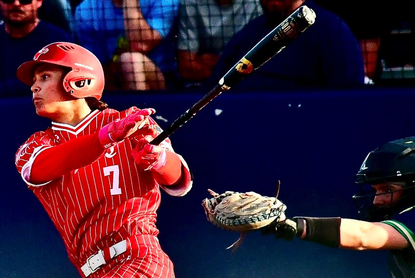NIXA'S WYATT VINCENT follows through on his swing.