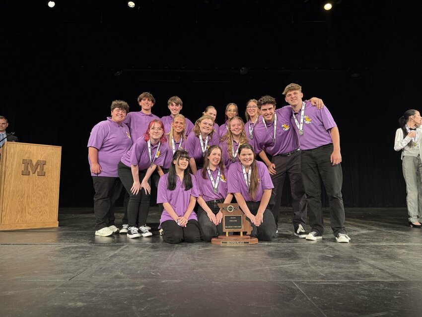 The cast of the Nixa High School Reader's Theatre poses for a group photo. Picture courtesy of Nixa Public Schools.