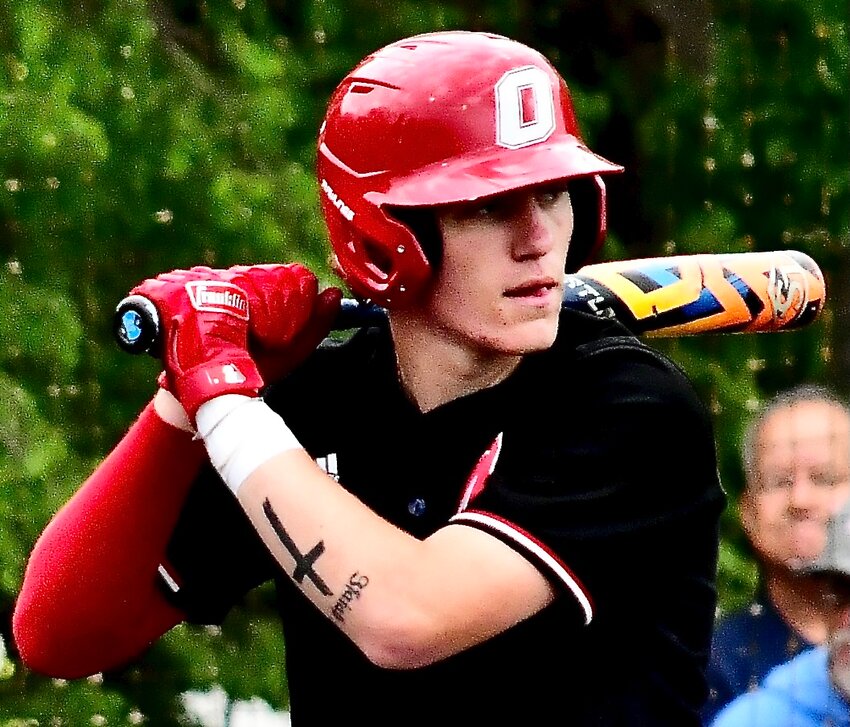 OZARK'S MARCUS HEAVIN gets set to hit.