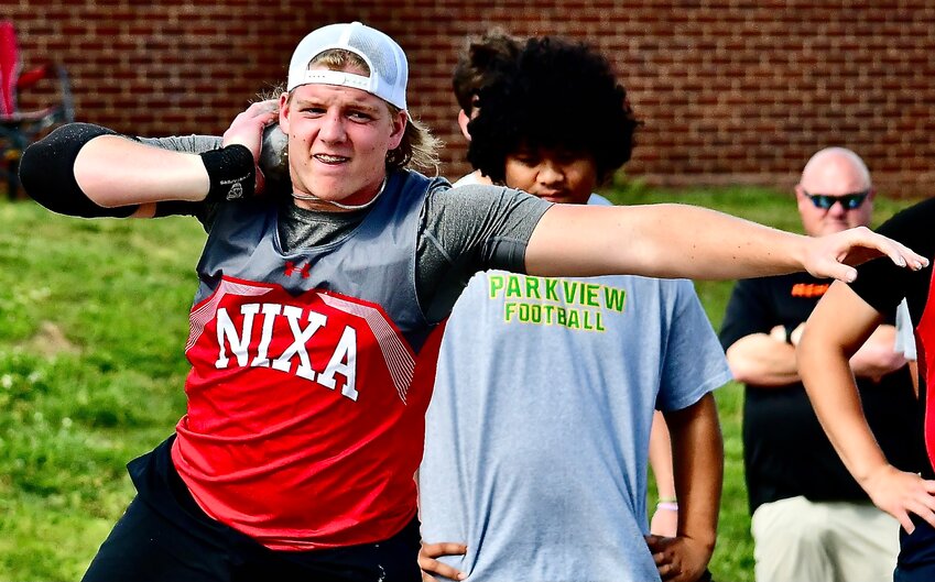 NIXA'S HUNTER JENSEN competes at the Republic Relays last week.