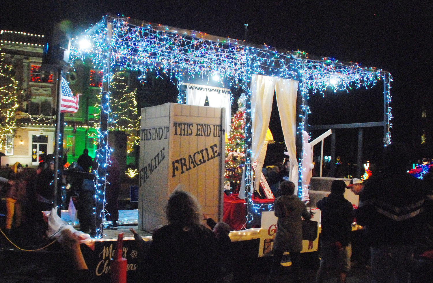 HOMETOWN PRINT HOUSE entered a float that recreated the living room in “A Christmas Story,” a 1983 film in which Ralphie Parker’s father wins “a major award.”