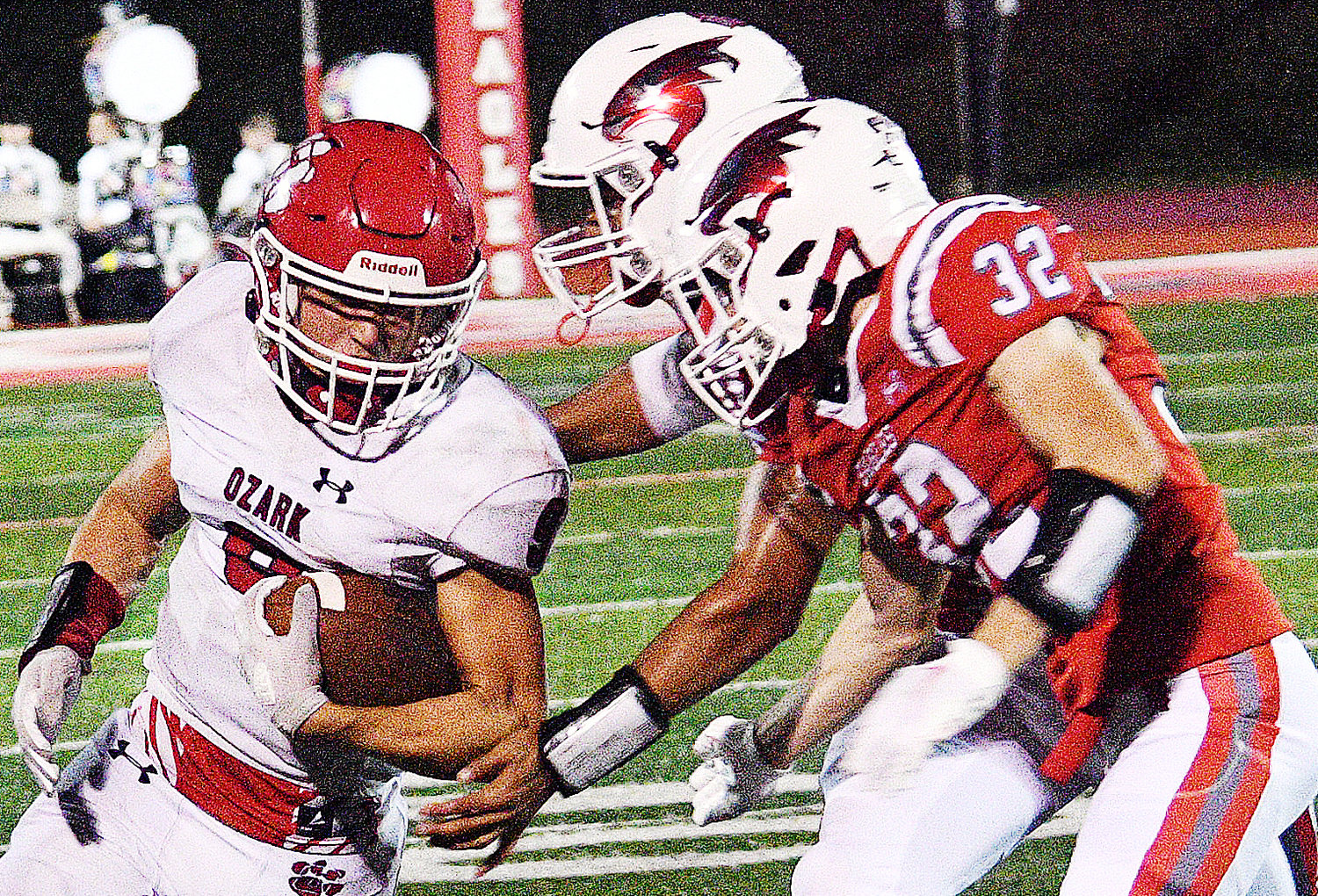 OZARK'S JACE EASLEY had 19 catches for 386 yards during his senior season