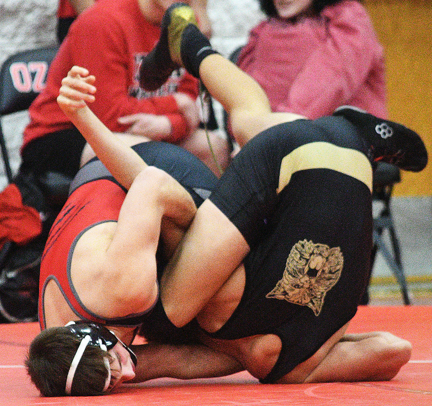 BRAXTON STRICK sets himself up for a win by fall.