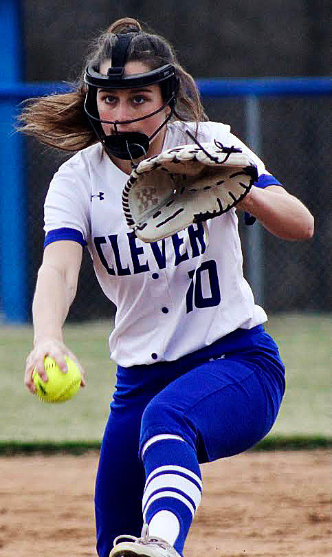 KYLIE WENGER generates power in the center circle.