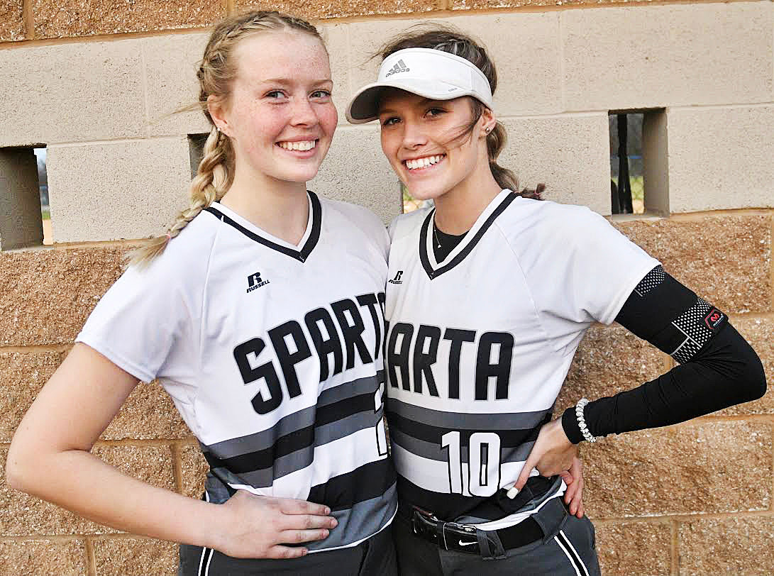 SPARTA’S NATALIE WILKS AND MEGAN BROWN have helped the Lady Trojans get off to an 8-1 start this season.