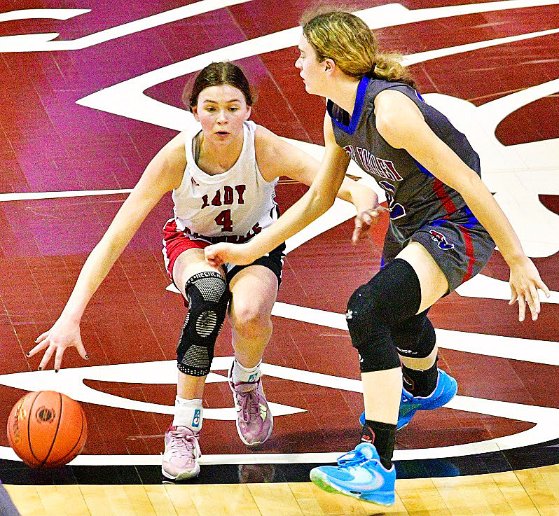 CHADWIC'S KERRIGAN GUERIN maintains her dribble.