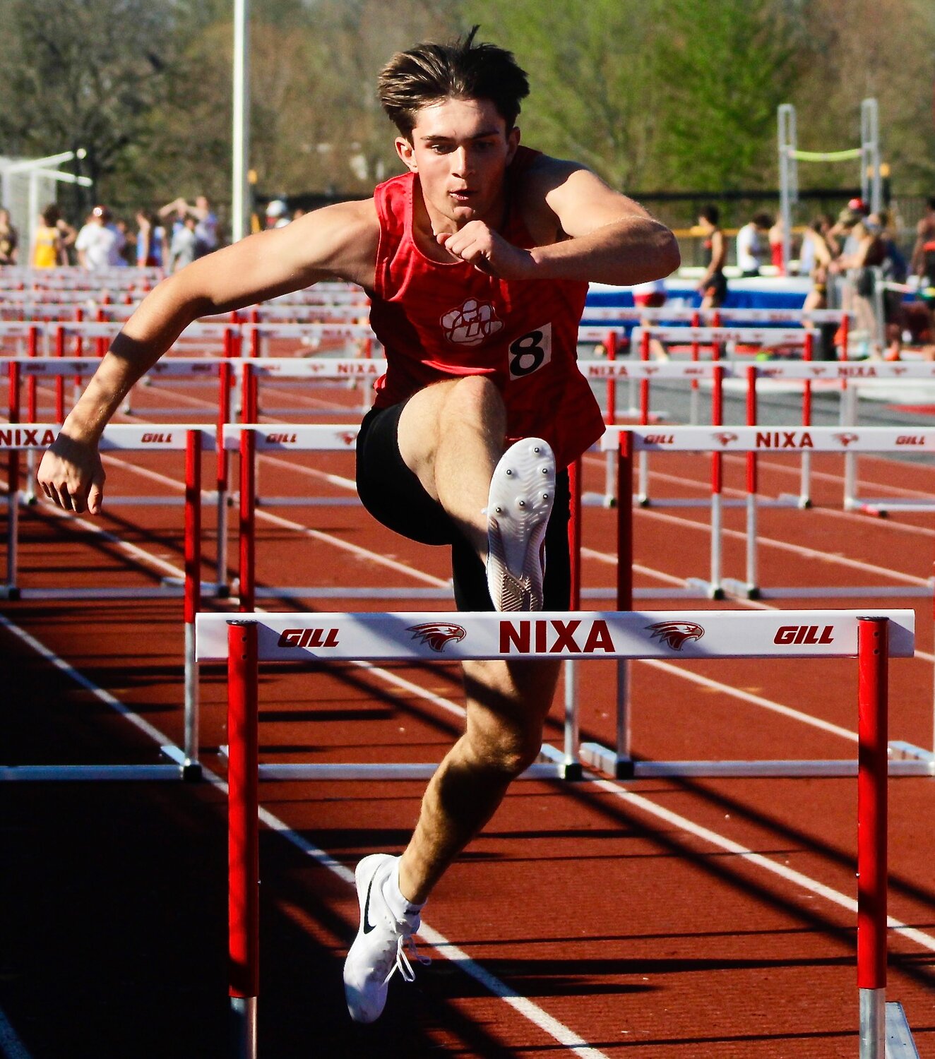 OZARK'S GABE HILTON is among the Tigers' leaders in the 110 hurdles and 300 hurdles.