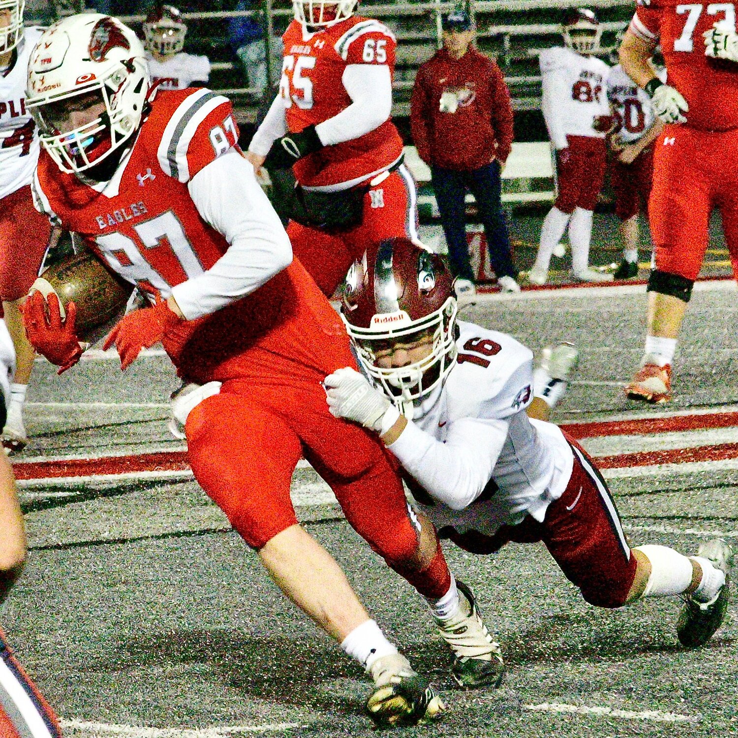 NIXA'S LANE MELTABARGER gains yards after a catch.