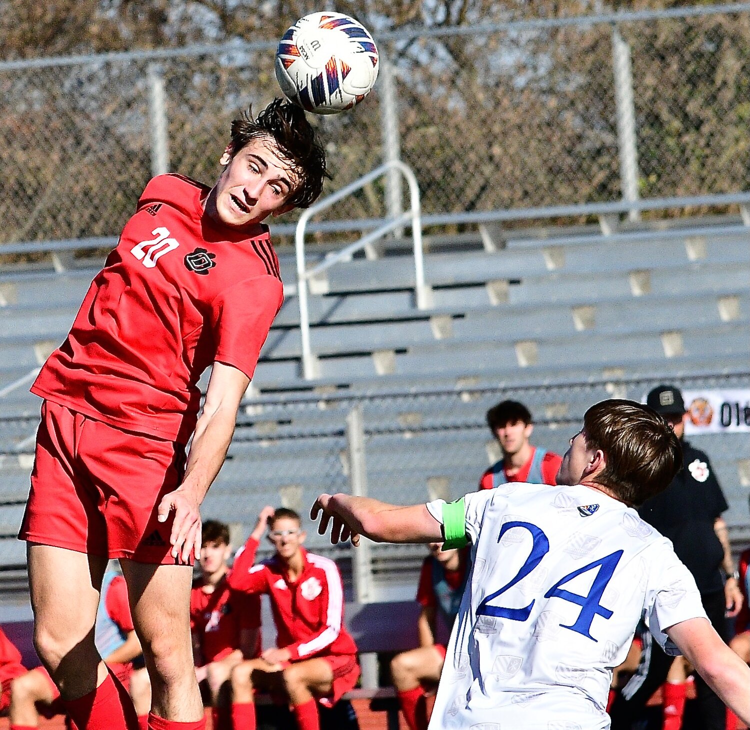 OZARK'S MICAH THRASHER makes a pass during the Tigers' Class 4 Quarterfinal match Saturday.