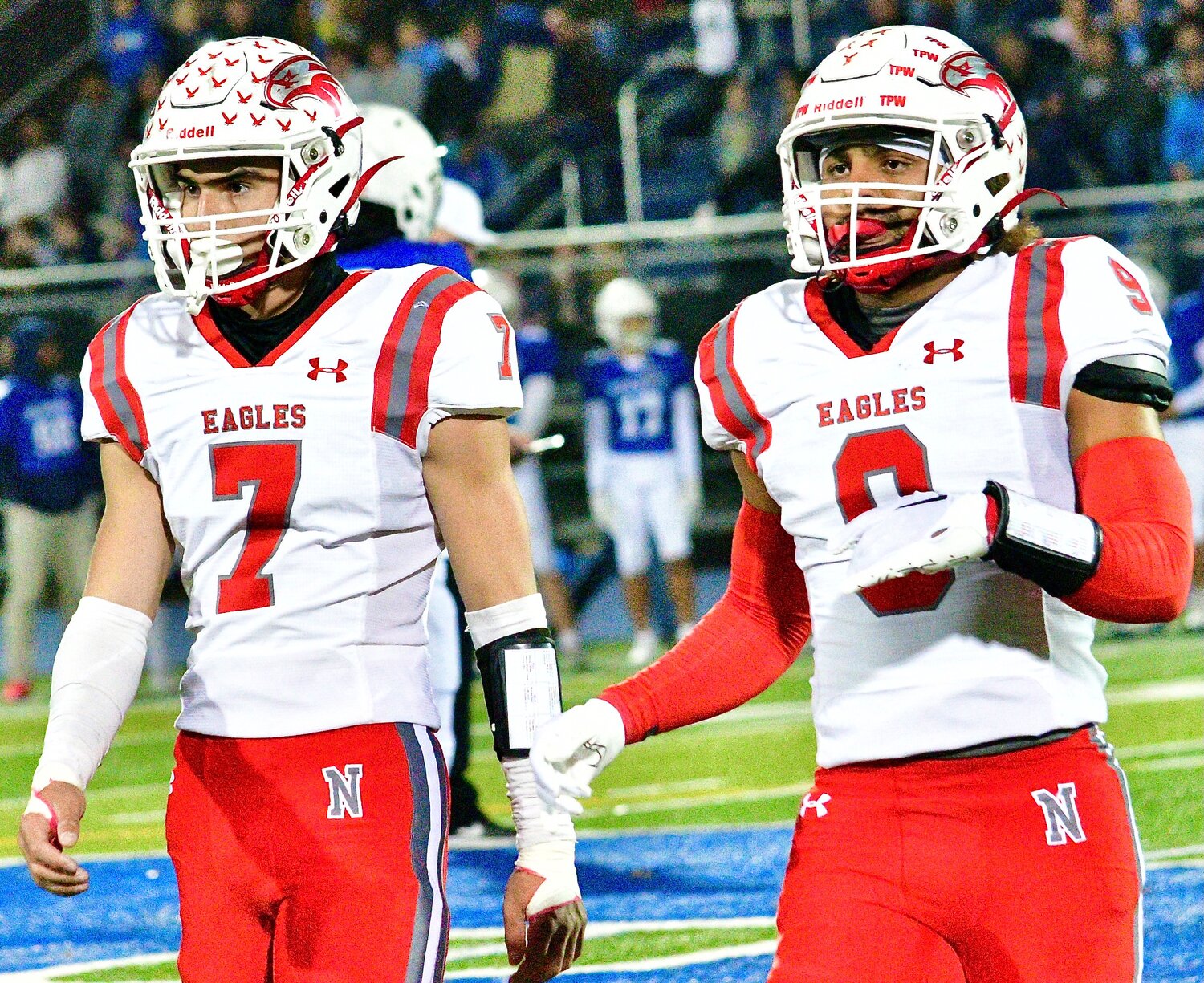 NIXA'S PARKER MANN AND SPENCER WARD were two of the Eagles' leaders defensively this year.