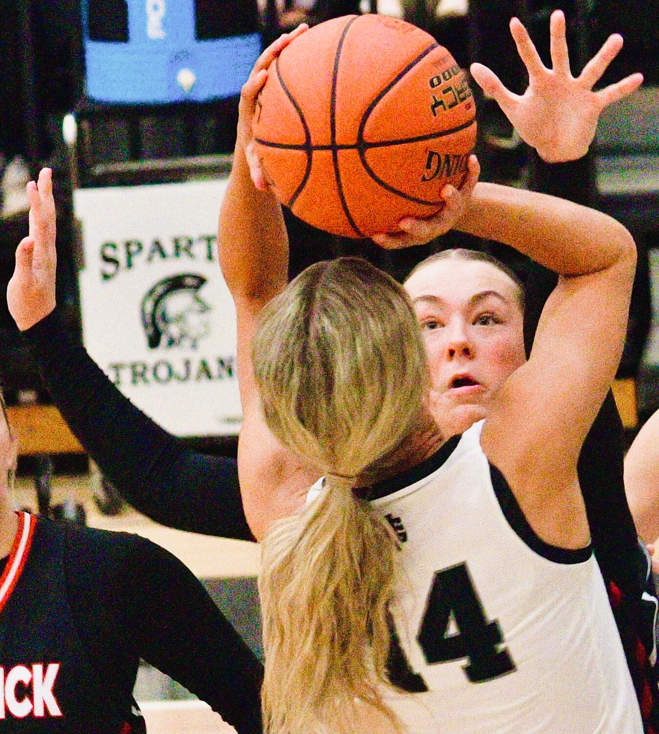 CHADWICK'S ELLA HERD plays defense in the paint.