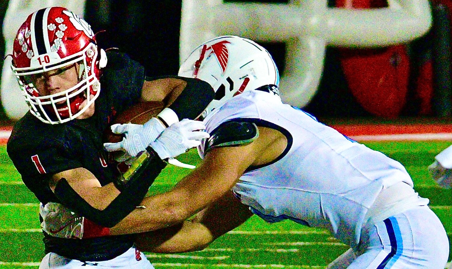 OZARK'S JETT EASLEY looks to shake a defender.