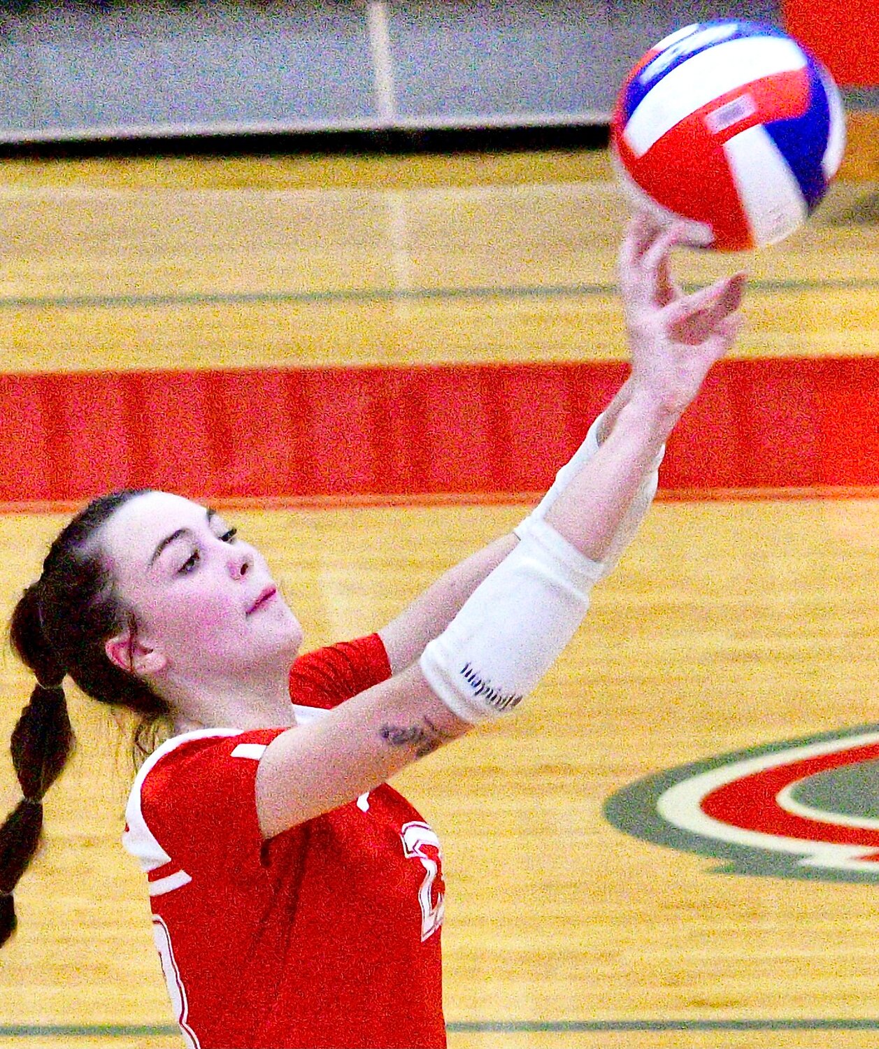 NIXA'S CHLOE JUDD makes a pass.