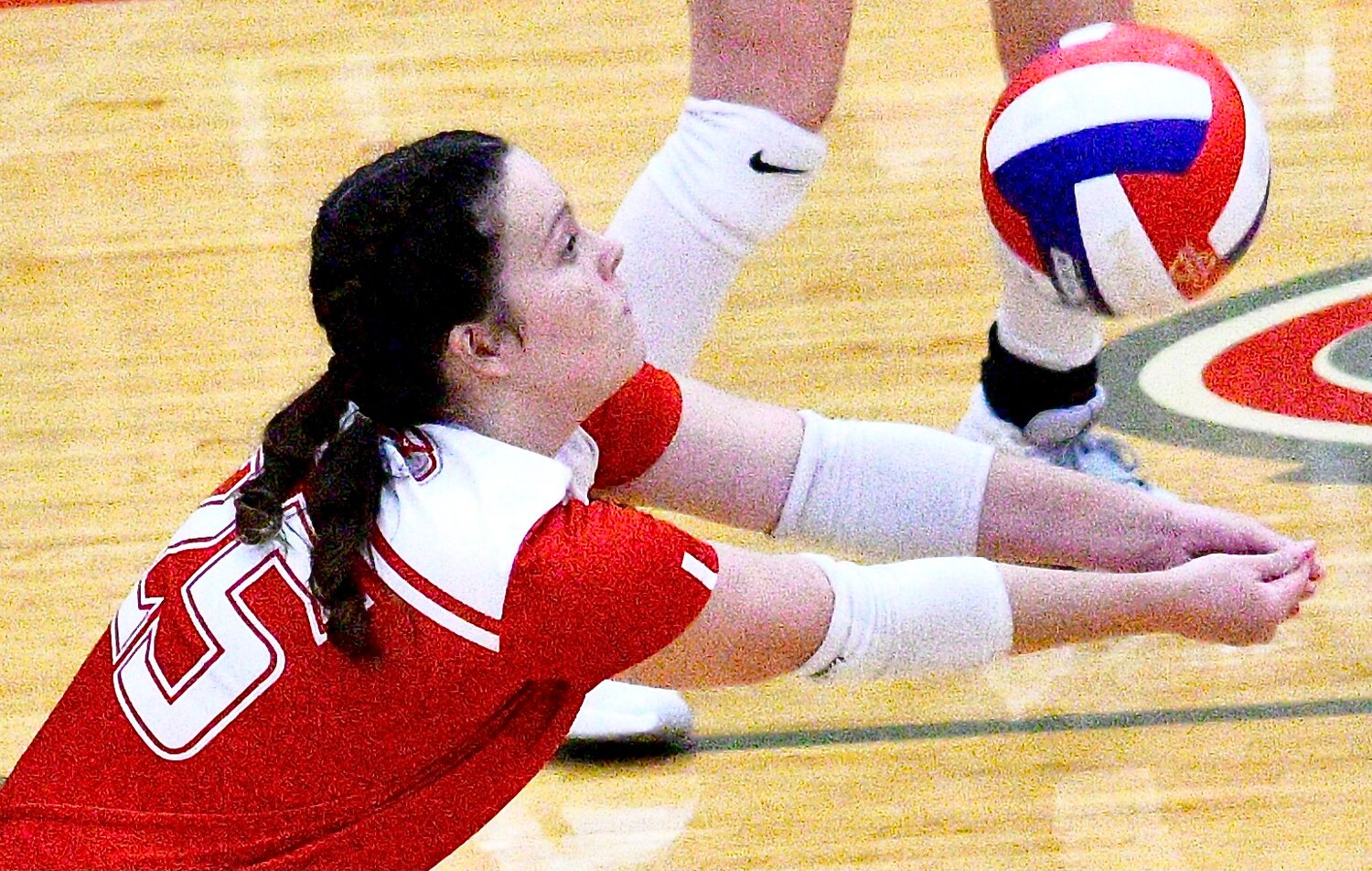 NIXA'S ADDIE O'CONNELL returns a serve.