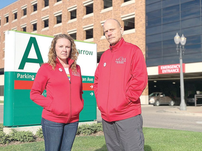 Katie Pontifex and Kevin Glaza lead the Professional Employee Council at Sparrow Hospital in Lansing.