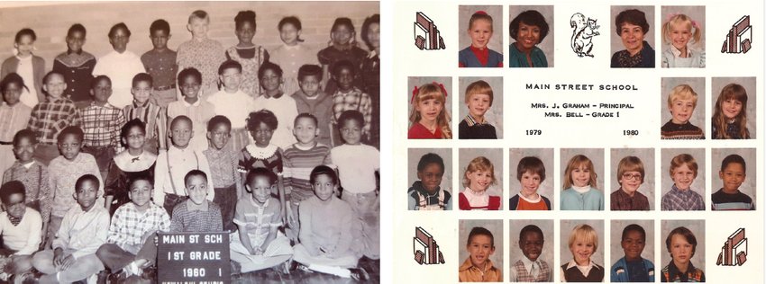  These class photos from the Main Street School in 1960 (left) and 1979 (right) show the effects of busing in Lansing in those two decades.