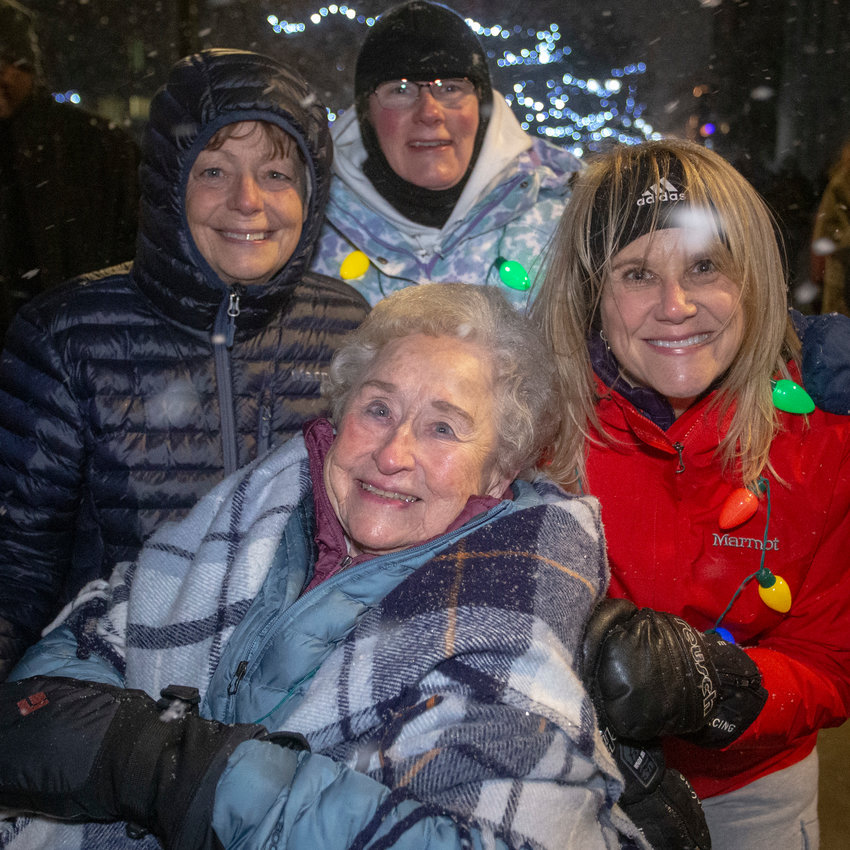Tillie Kreft celebrates her 97th birthday at Silver Bells alongside daughters Jennifer and Nancy Kreft and Susan Beier.