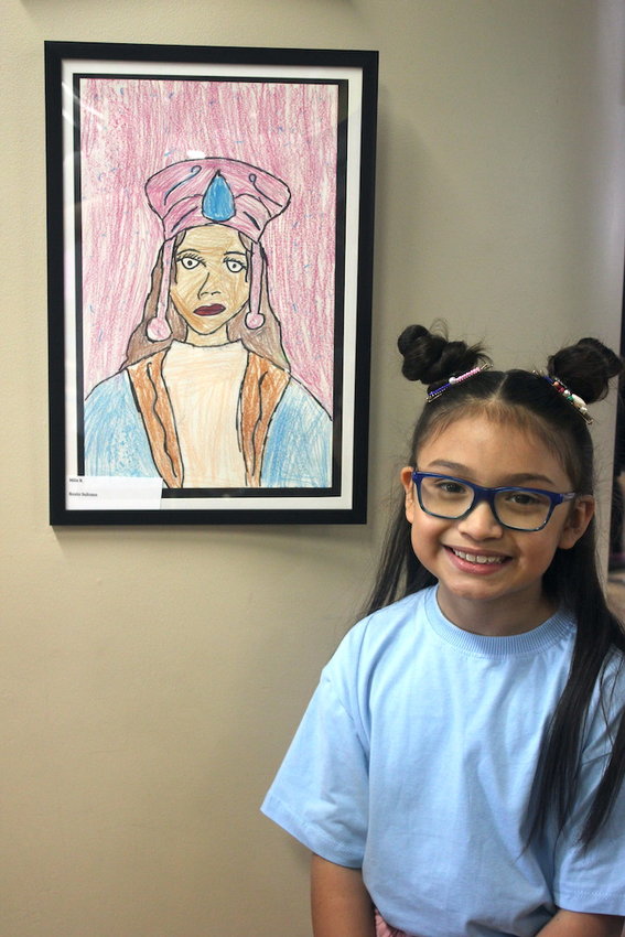 Donley Elementary student Mila Riojas was thrilled to have her art displayed at Impression 5.